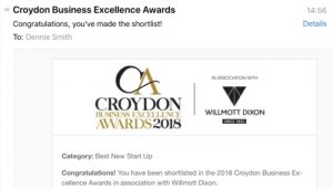 Croydon Business Awards Best New Startup