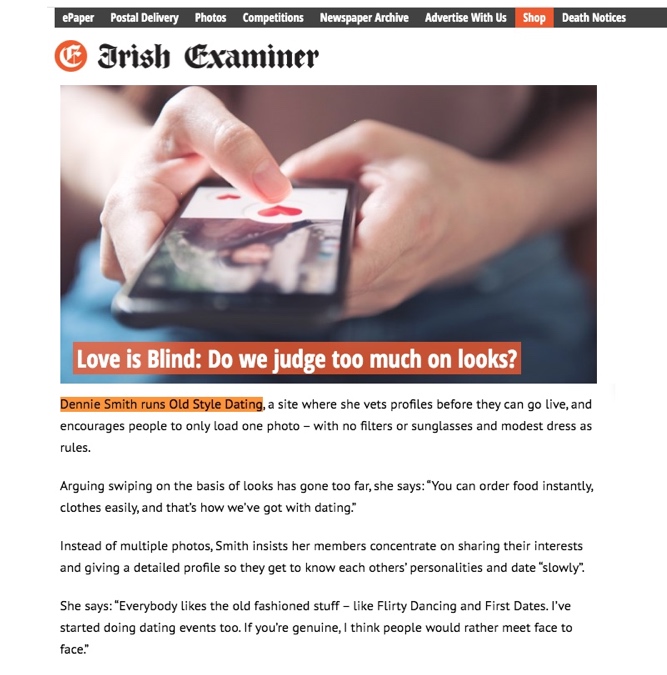 Irish Examiner – Love is Blind: Do we judge too much on looks?