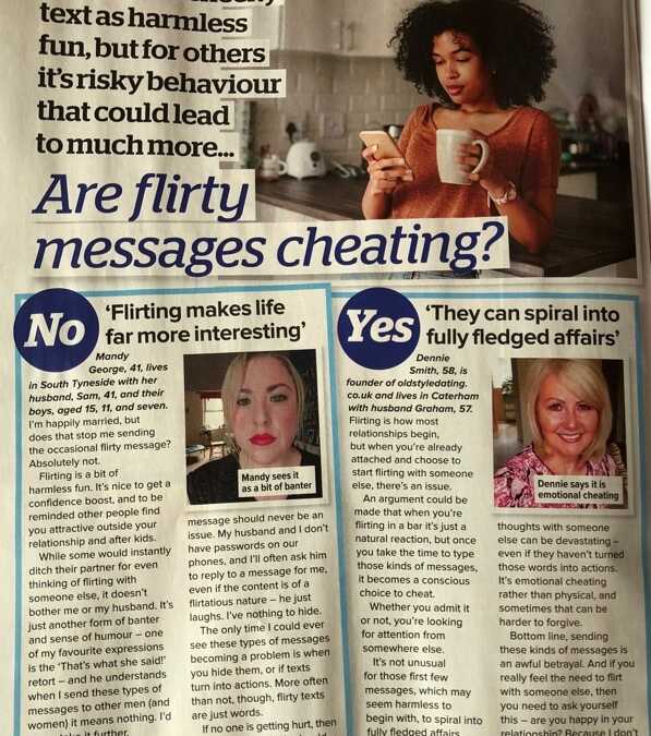 Are flirty messages cheating? Dennie from OSD says yes!